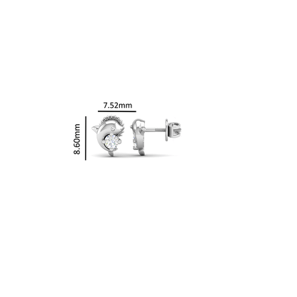 Pure Sterling Silver (92.5% purity)Precious, Beautiful and Designer Stud Earrings with cubic zirconia (AD) stones for Girls and Women