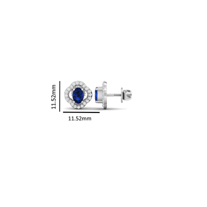 Pure Sterling Silver (92.5% purity)Precious, Beautiful and Designer Stud Earrings with cubic zirconia (AD) stones for Girls and Women