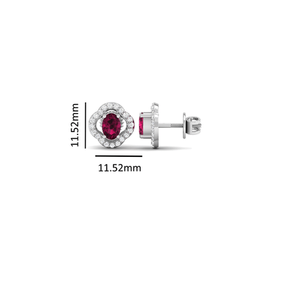 Pure Sterling Silver (92.5% purity)Precious, Beautiful and Designer Stud Earrings with cubic zirconia (AD) stones for Girls and Women