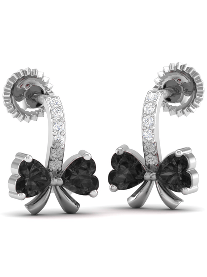 Pure Sterling Silver (92.5% purity)Precious, Beautiful and Designer Stud Earrings with cubic zirconia (AD) stones for Girls and Women