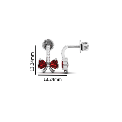 Pure Sterling Silver (92.5% purity)Precious, Beautiful and Designer Stud Earrings with cubic zirconia (AD) stones for Girls and Women