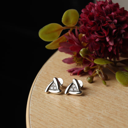 Pure Sterling Silver (92.5% purity)Precious, Beautiful and Designer Stud Earrings with cubic zirconia (AD) stones for Girls and Women