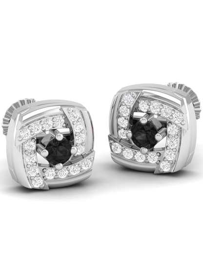 Pure Sterling Silver (92.5% purity)Precious, Beautiful and Designer Stud Earrings with cubic zirconia (AD) stones for Girls and Women