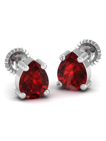Akshat Sapphire Sterling Silver (92.5% purity) Precious Stud Earrings for Girls and Women Pure Silver Beautiful and Designer studs earring with cubic zirconia (AD) stones