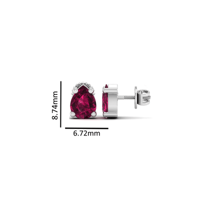 Pure Sterling Silver (92.5% purity)Precious, Beautiful and Designer Stud Earrings with cubic zirconia (AD) stones for Girls and Women