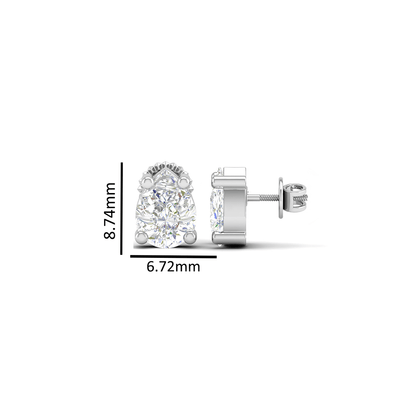 Pure Sterling Silver (92.5% purity)Precious, Beautiful and Designer Stud Earrings with cubic zirconia (AD) stones for Girls and Women