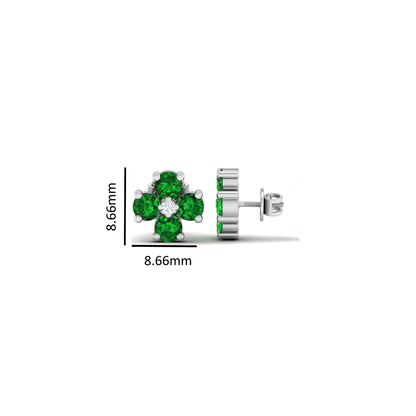 Pure Sterling Silver (92.5% purity)Precious, Beautiful and Designer Stud Earrings with cubic zirconia (AD) stones for Girls and Women