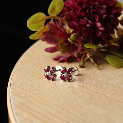 Pure Sterling Silver (92.5% purity)Precious, Beautiful and Designer Stud Earrings with cubic zirconia (AD) stones for Girls and Women