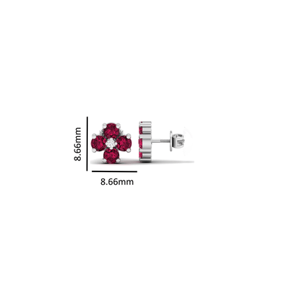 Pure Sterling Silver (92.5% purity)Precious, Beautiful and Designer Stud Earrings with cubic zirconia (AD) stones for Girls and Women