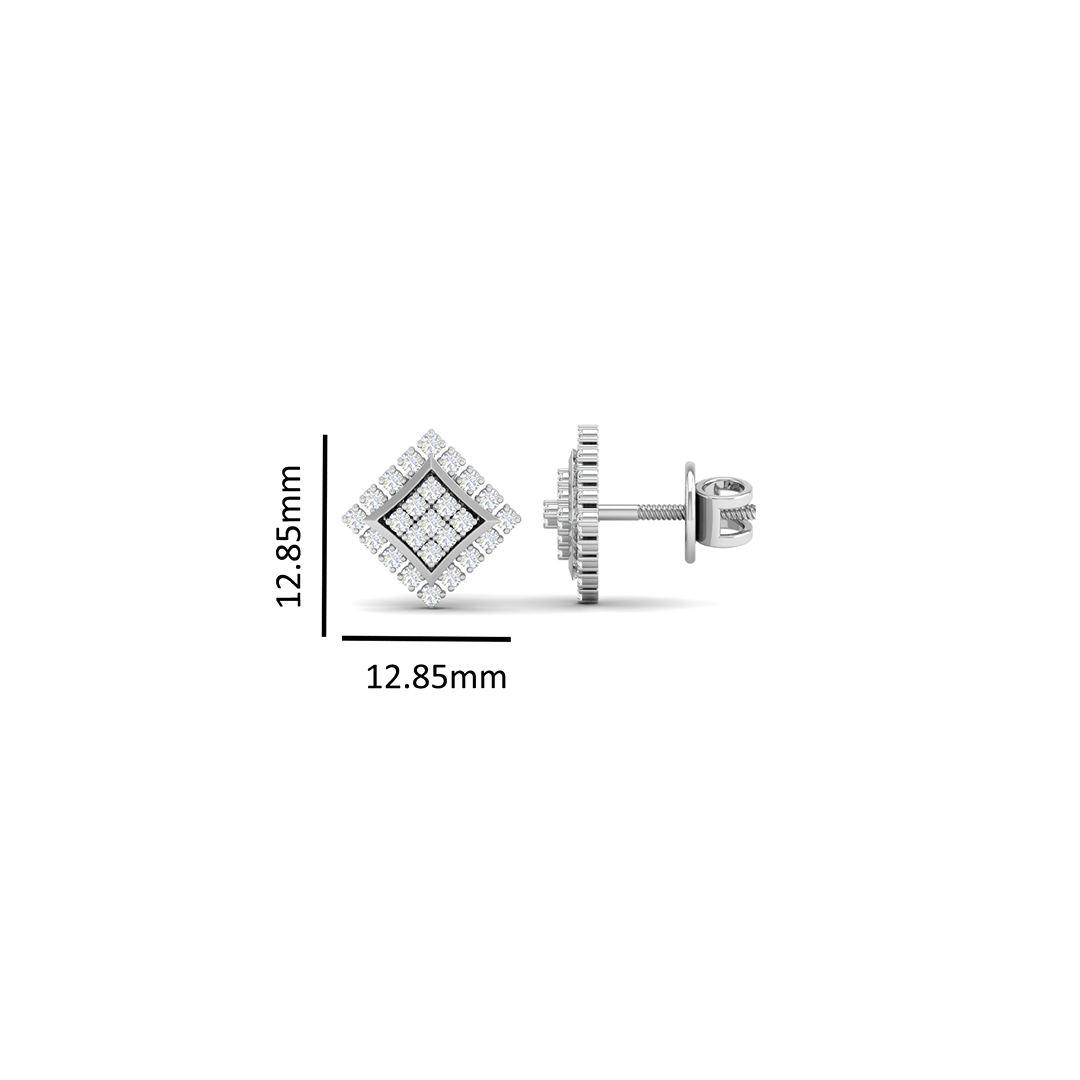 Pure Sterling Silver (92.5% purity)Precious, Beautiful and Designer Stud Earrings with cubic zirconia (AD) stones for Girls and Women