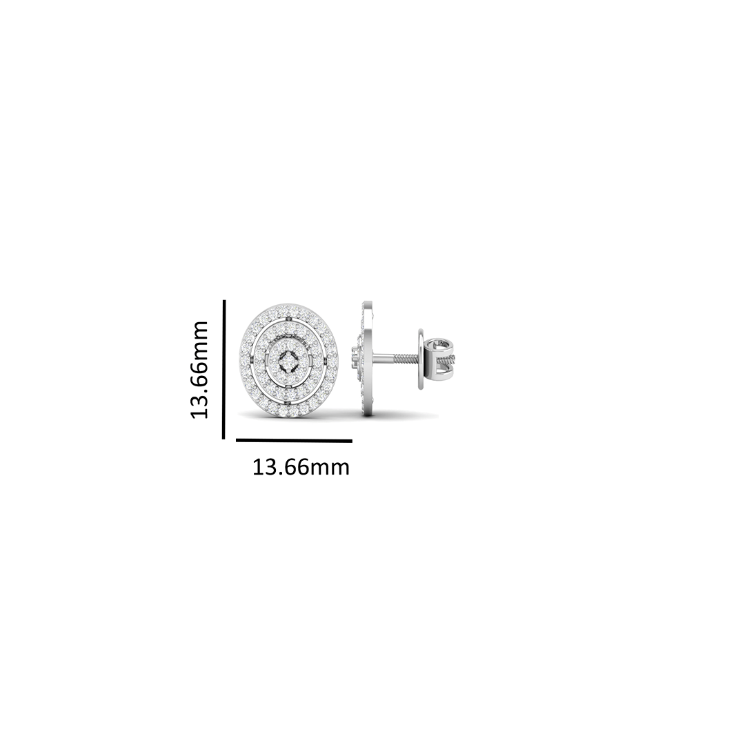Pure Sterling Silver (92.5% purity)Precious, Beautiful and Designer Stud Earrings with cubic zirconia (AD) stones for Girls and Women
