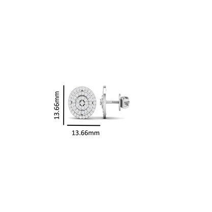 Pure Sterling Silver (92.5% purity)Precious, Beautiful and Designer Stud Earrings with cubic zirconia (AD) stones for Girls and Women
