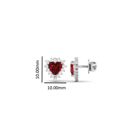 Akshat Sapphire Sterling Silver (92.5% purity) Precious Stud Earrings for Girls and Women Pure Silver Beautiful and Designer studs earring with cubic zirconia (AD) stones