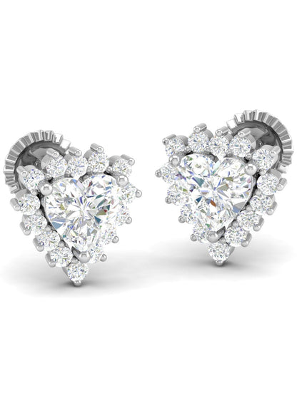 Pure Sterling Silver (92.5% purity)Precious, Beautiful and Designer Stud Earrings with cubic zirconia (AD) stones for Girls and Women