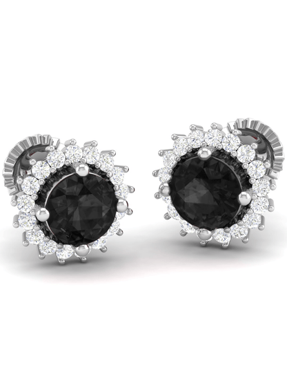 Pure Sterling Silver (92.5% purity)Precious, Beautiful and Designer Stud Earrings with cubic zirconia (AD) stones for Girls and Women