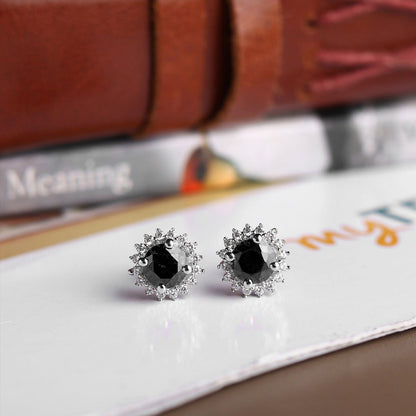 Pure Sterling Silver (92.5% purity)Precious, Beautiful and Designer Stud Earrings with cubic zirconia (AD) stones for Girls and Women
