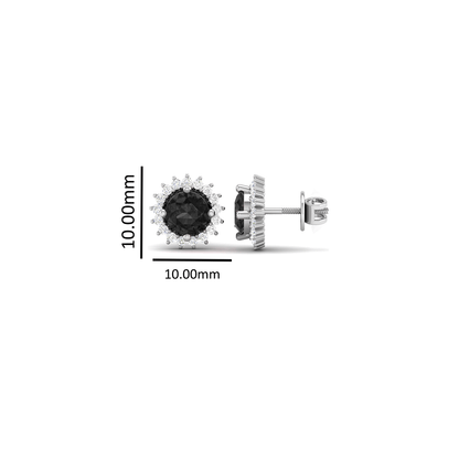 Pure Sterling Silver (92.5% purity)Precious, Beautiful and Designer Stud Earrings with cubic zirconia (AD) stones for Girls and Women