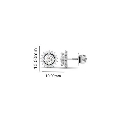Pure Sterling Silver (92.5% purity)Precious, Beautiful and Designer Stud Earrings with cubic zirconia (AD) stones for Girls and Women