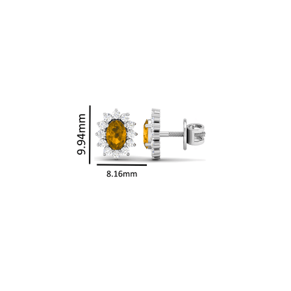 Pure Sterling Silver (92.5% purity)Precious, Beautiful and Designer Stud Earrings with cubic zirconia (AD) stones for Girls and Women