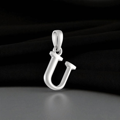 92.5% Pure Sterling Silver Precious Name Alphabet Pendant For Kids And Girls