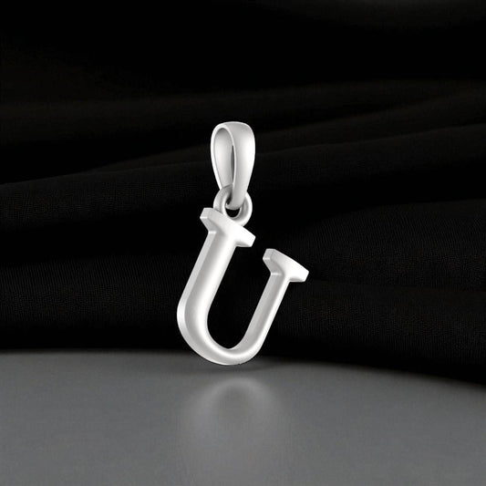 92.5% Pure Sterling Silver Precious Name Alphabet Pendant For Kids And Girls
