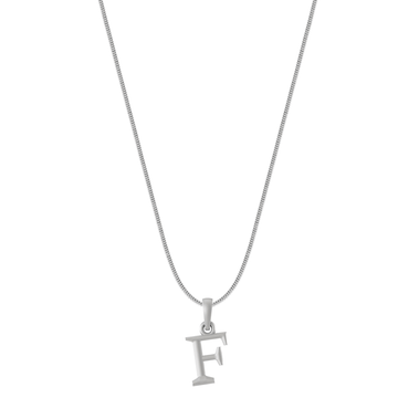 Akshat Sapphire Sterling Silver (92.5% purity) precious Name alphabet chain pendant (Pendnat with snake chain) pure silver designer alphabet chain locket