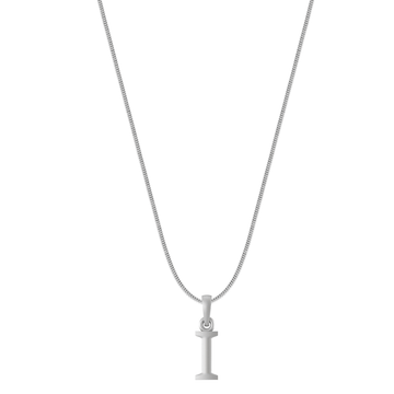 Akshat Sapphire Sterling Silver (92.5% purity) precious Name alphabet chain pendant (Pendnat with snake chain) pure silver designer alphabet chain locket