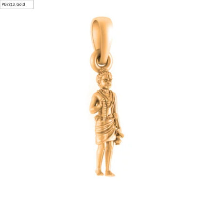 22 CT Gold Plated Silver (92.5% purity) Spiritual Swaminarayan Pendant for Men and Women