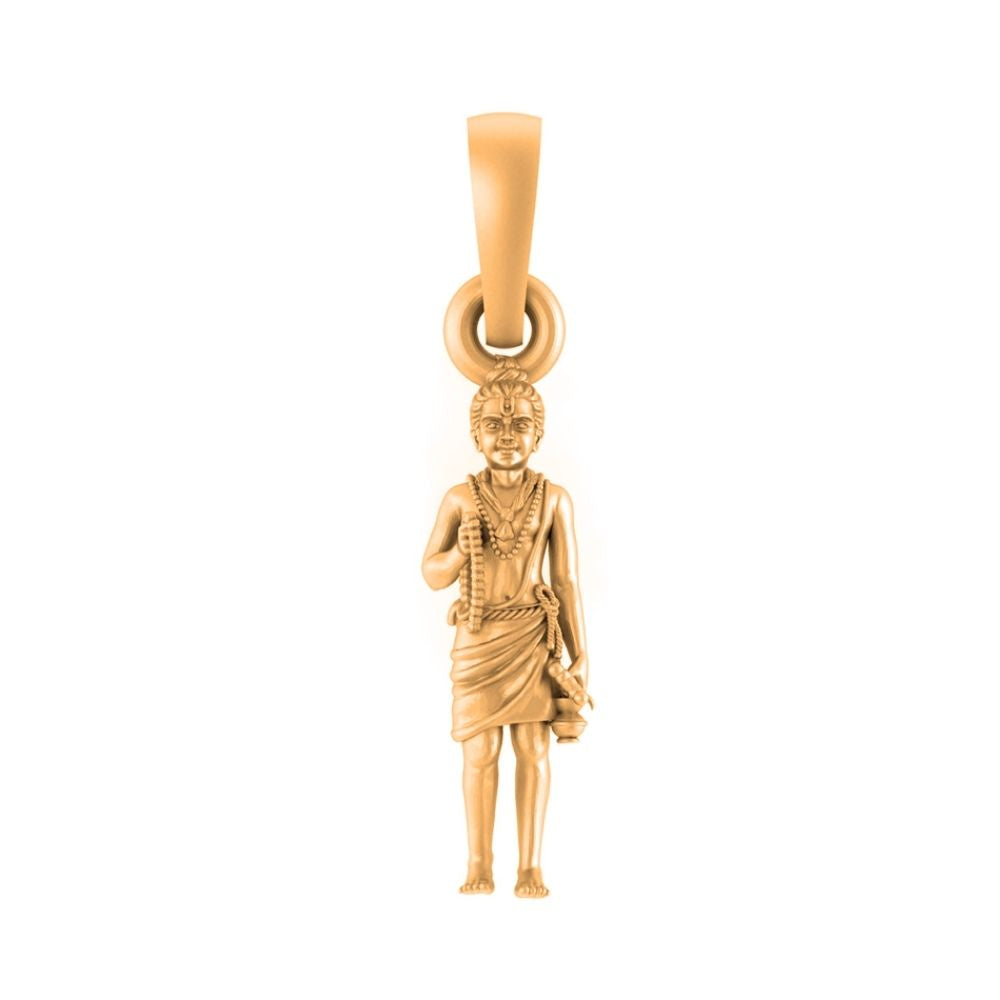 22 CT Gold Plated Silver (92.5% purity) Spiritual Swaminarayan Pendant for Men and Women