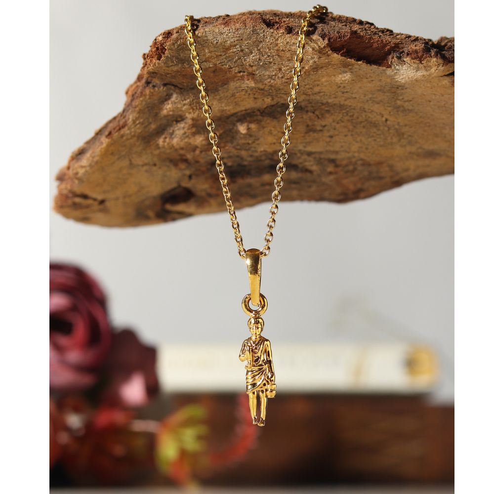 22 CT Gold Plated Silver (92.5% purity) Spiritual Swaminarayan Pendant (Big Size) for Men and Women