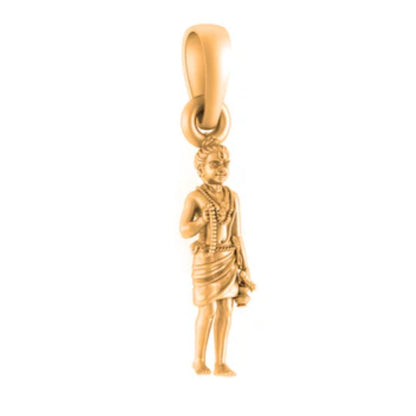 22 CT Gold Plated Silver (92.5% purity) Spiritual Swaminarayan Pendant (Big Size) for Men and Women