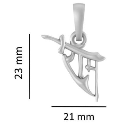 Sterling Silver (92.5% purity) God Ram Pendant for Men & Women Pure Silver Bhagwan Shri Ram Locket for Good Health & Wealth