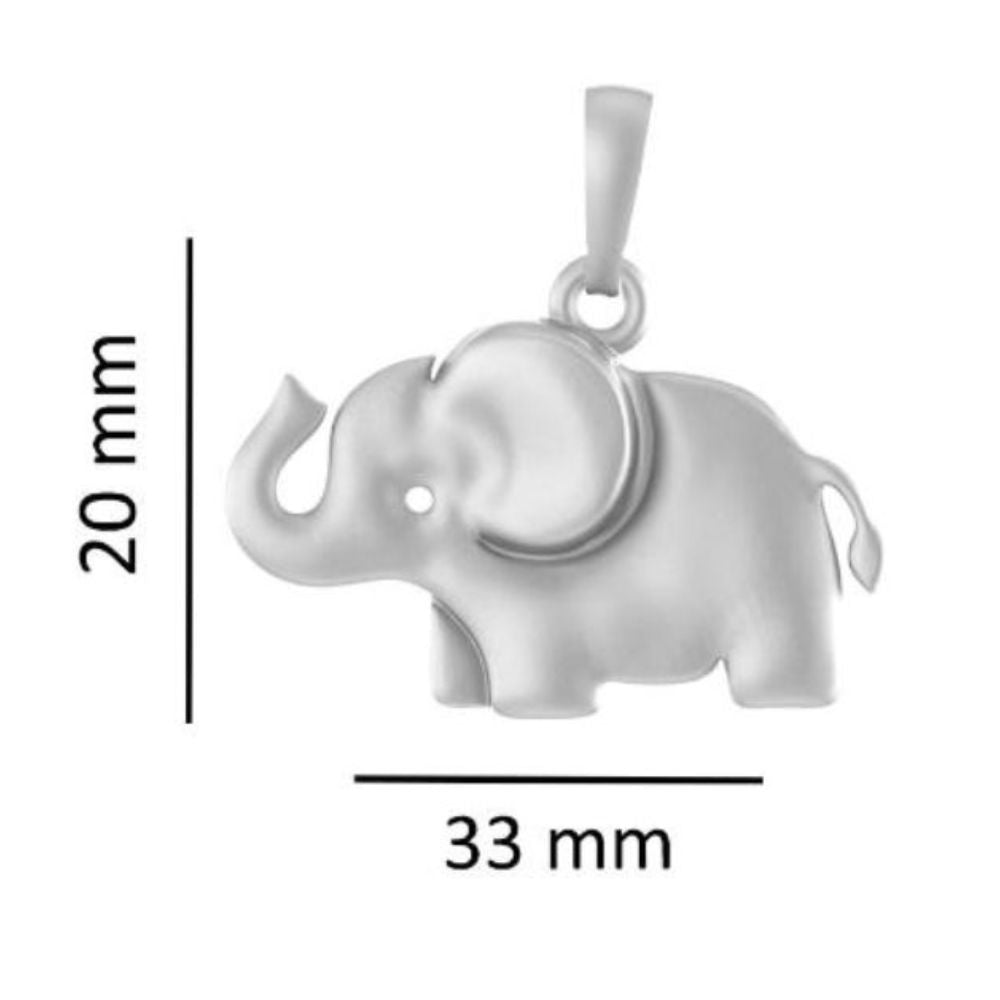 Sterling Silver (92.5% purity) Strength Symbolic Elephant Pendant for Men & Women Pure Silver Elephant Locket to represent strength and power