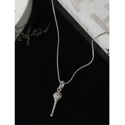 92.5% Pure Sterling Silver God Hanuman/Bajrang Bali Gada Pendant (Big size) for Men & Women