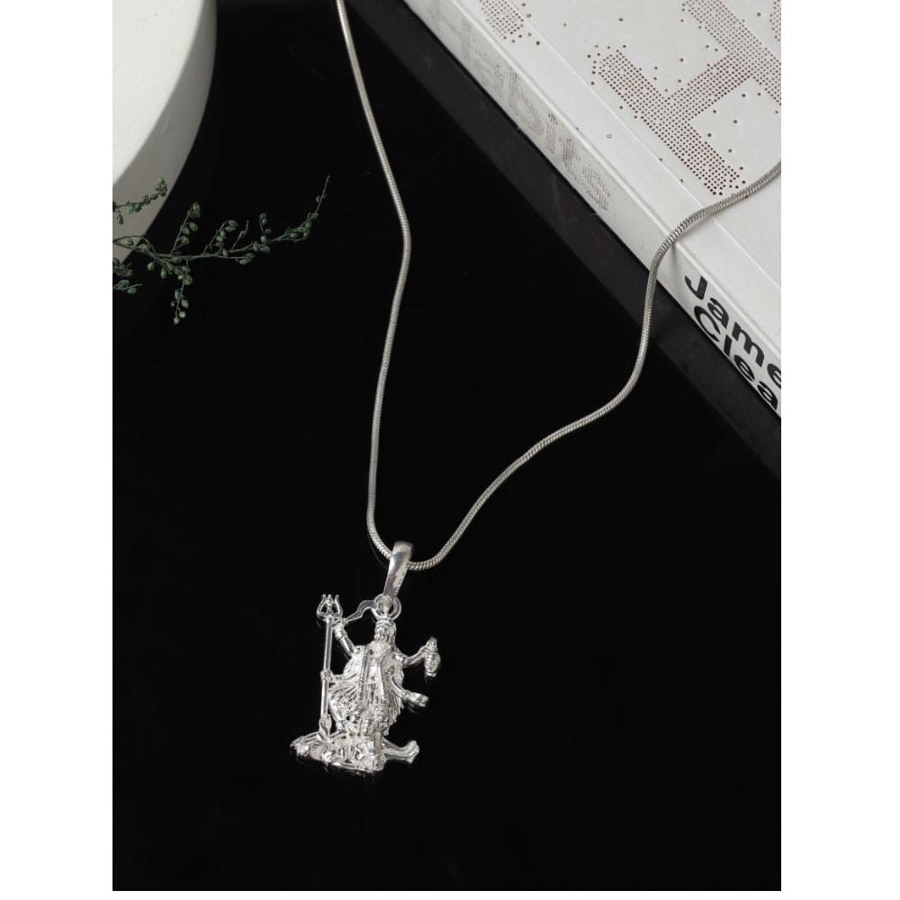 Pure Sterling Silver Goddess Kali Maa (Premium Big Size) Pendant by Akshat Sapphire – Symbol of Power & Protection 92.5 Silver-PB7249