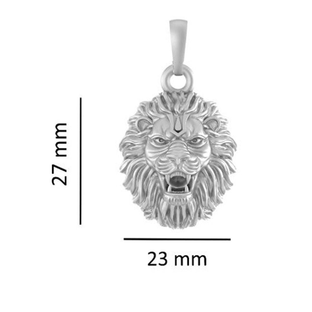 Akshat Sapphire 92.5% Pure Sterling Silver God Vishnu Narsimha (Big Size) Pendant for Men & Women