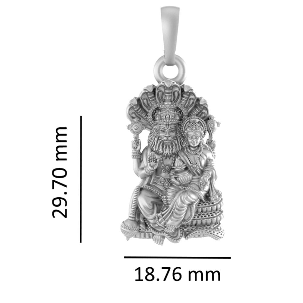 92.5% Pure Sterling Silver God Laxmi Narsimha Pendant (Big Size) for Men & Women