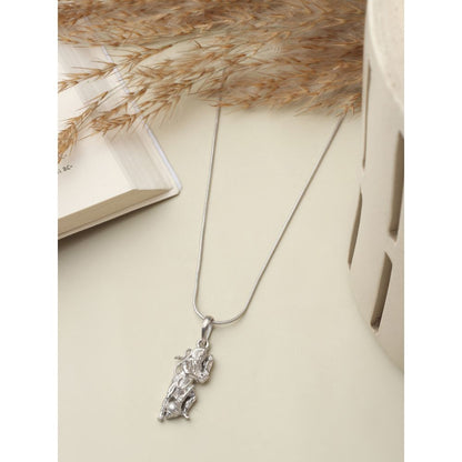 Akshat Sapphire 92.5% Pure Sterling Silver God Hanuman (Big Size) Pendant for Men and Boys