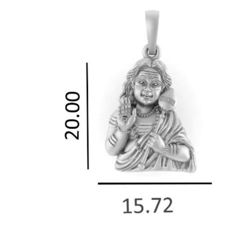 God Kartikeya Pure Silver 92.5% purity pendant by Murugan Pendant
