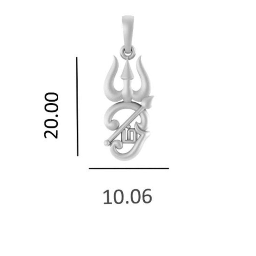 Spiritual Tamil OM Pure Silver 92.5% purity pendant by for Men & Women