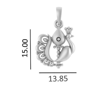 God Kartikeya Pure Silver 92.5% purity pendant by Murugan Pendant
