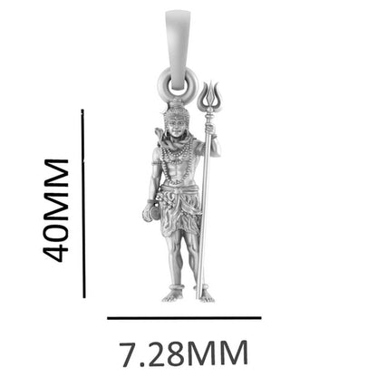 Pure Sterling Silver God Shiva (Premium Big Size) Pendant for Men & Women by Akshat Sapphire – 92.5 Silver-PJ7360