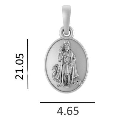 Pure Sterling Silver God Kartikeya (Regular Size) Pendant for Men & Women by Akshat Sapphire – 92.5 Silver-PM7372