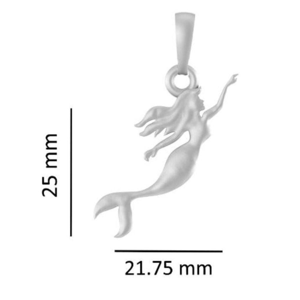 Akshat Sapphire Sterling Silver (92.5% purity) ambitious and Stylish divine Mermaid Chain Pendant  (Pendant with Figaro Chain-22 inches) for Men & Women Pure Silver Fashionable and gorgeous Mermaid Chain Locket for Happiness and joy