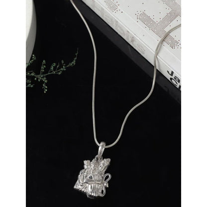 Sterling Silver (92.5% purity) God Hanuman Pendant for Men & Women Pure Silver Lord Bajrang Bali Locket for Good Health & Wealth