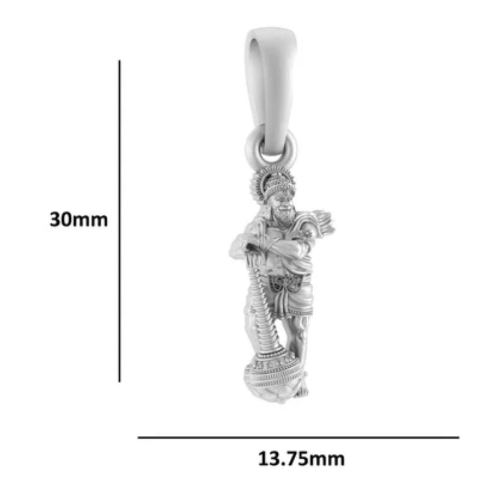 Sterling Silver (92.5% purity) God Hanuman (Big Size) Pendant for Men Pure Silver Lord Bajrang Bali (Big Size) Locket for Good Health & Wealth