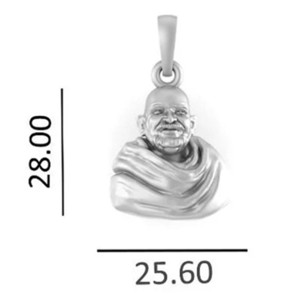 92.5% Pure Sterling Silver Neem Karoli Baba Pendant for Men & Women