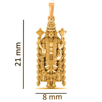 22 CT Gold Plated Silver (92.5% purity) God Bala Ji Pendant for Men and Women