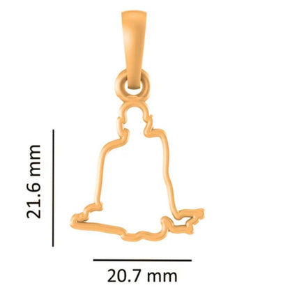 22 CT Gold Plated Silver (92.5% purity) Spiritual Swami Samarth Pendant for Men and Women