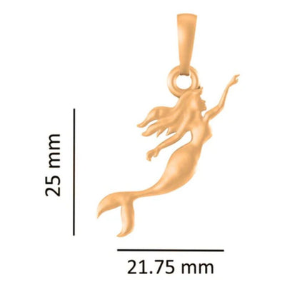 22 CT Gold Plated Silver (92.5% purity) ambitious and Stylish divine Mermaid Pendant for Men and Women